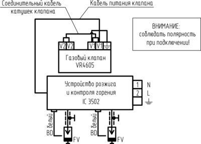 Устройство розжига и контроля горения IC 3502 VR в сборе арт. 3180010
