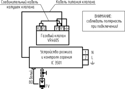 Устройство розжига и контроля горения IC 3501 VR в сборе арт. 3180003